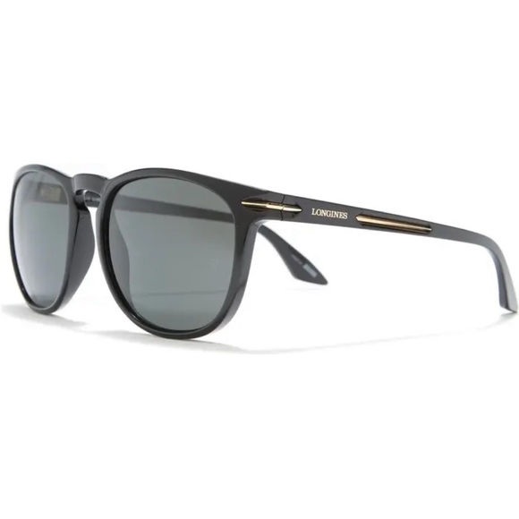 LONGINES LG0006-H Sunglasses Rectangular Matte Black / Smoke - Picture 3 of 6